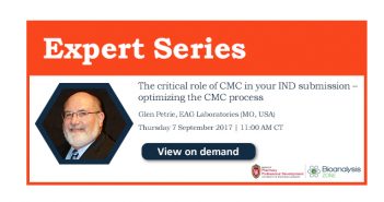 Expert Series: The critical role of CMC in your IND submission – optimizing the CMC process glen petrie_1_demand