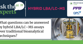 What questions can be answered by hybrid LBA/LC–MS assays over traditional bioanalytical techniques? hybrid-LBA/LC–MS