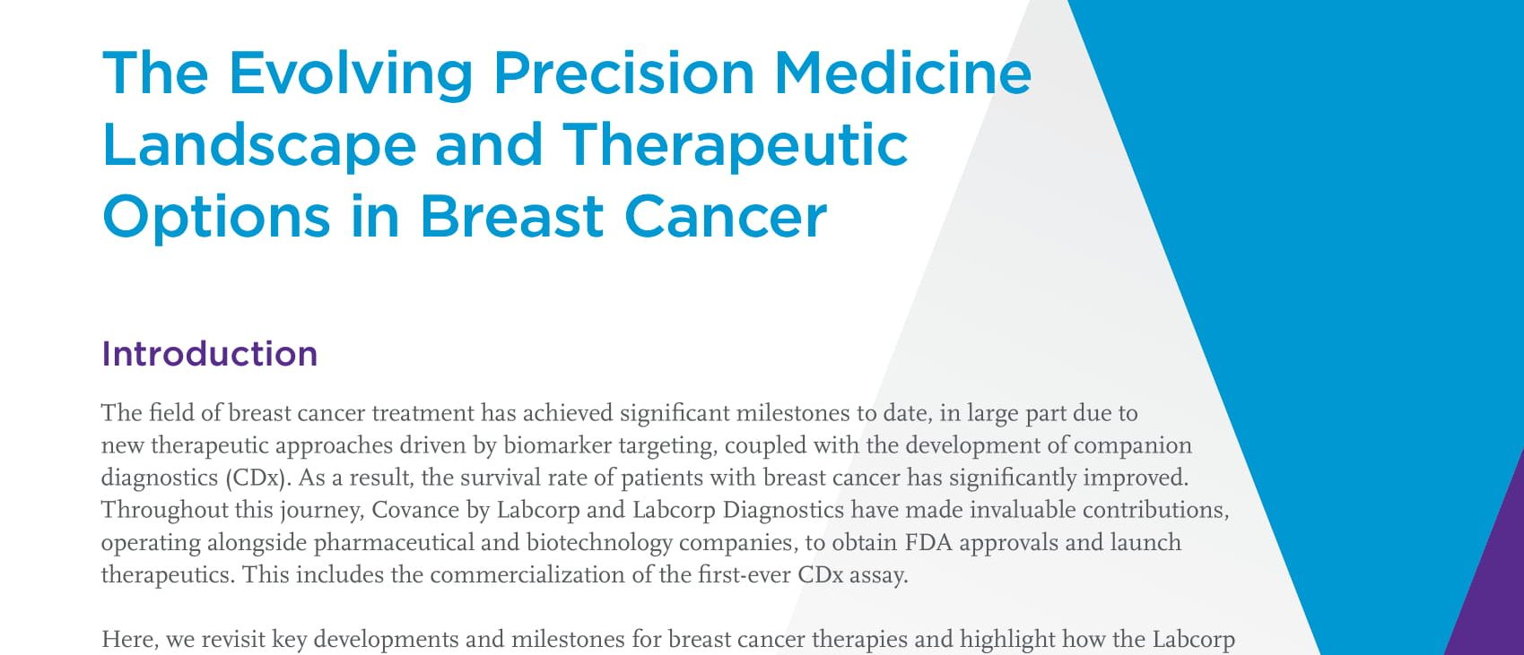 Case study: the evolving precision medicine landscape and therapeutic ...